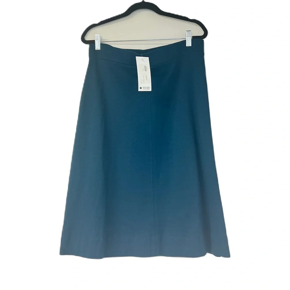 NWT Women's Solid Lightweight Flare Midi Pull on Skirt Size L